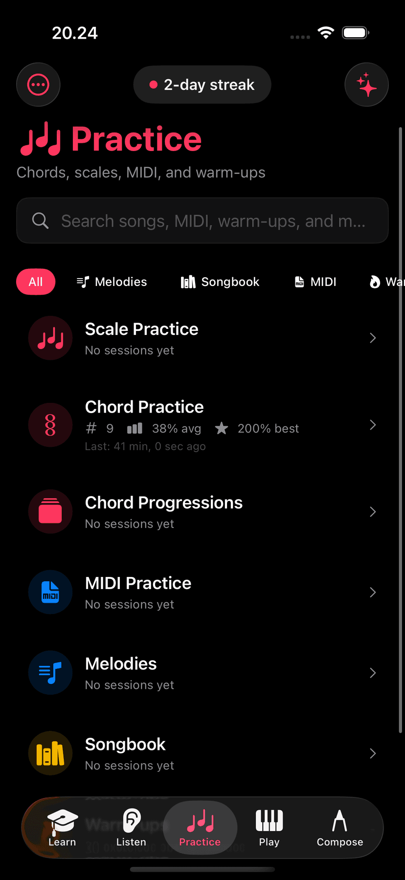 Practice mode overview
